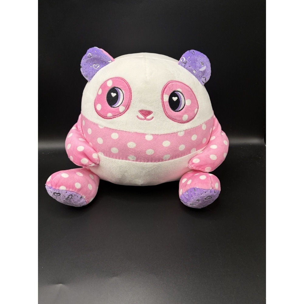 Hug&Luv Pink/White/Purple Heart Polka Dots Plush Squishy Stuffed Animal